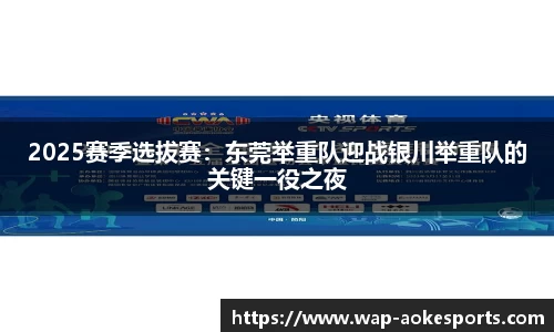 2025赛季选拔赛：东莞举重队迎战银川举重队的关键一役之夜