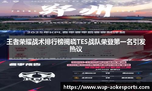王者荣耀战术排行榜揭晓TES战队荣登第一名引发热议